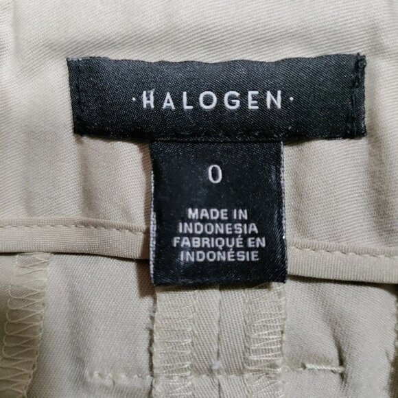 Halogen Women's Beige Pleated Front  High Waisted Wide Leg Trouser Size 0 - Picture 6 of 11